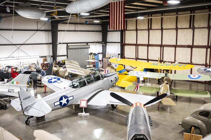 Vintage aircraft propeller in restoration area